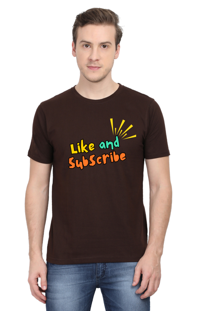 Like and Subscribe Youtuber Printed T shirts