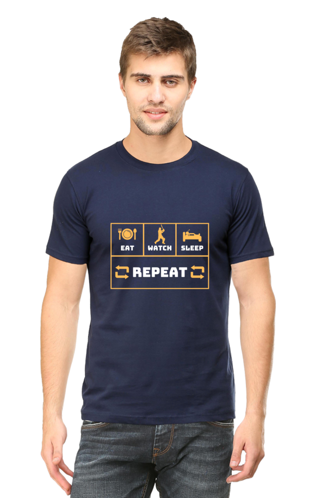 Eat Sleep Repeat Cricket | Graphics T Shirts